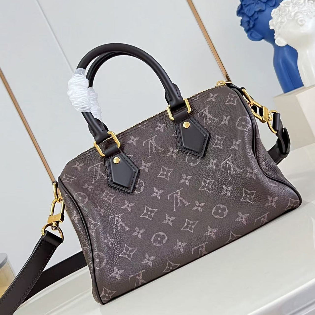 LV SPEEDY P9 BANDOULIERE 25 IN COFFE BEAN CALFSKIN