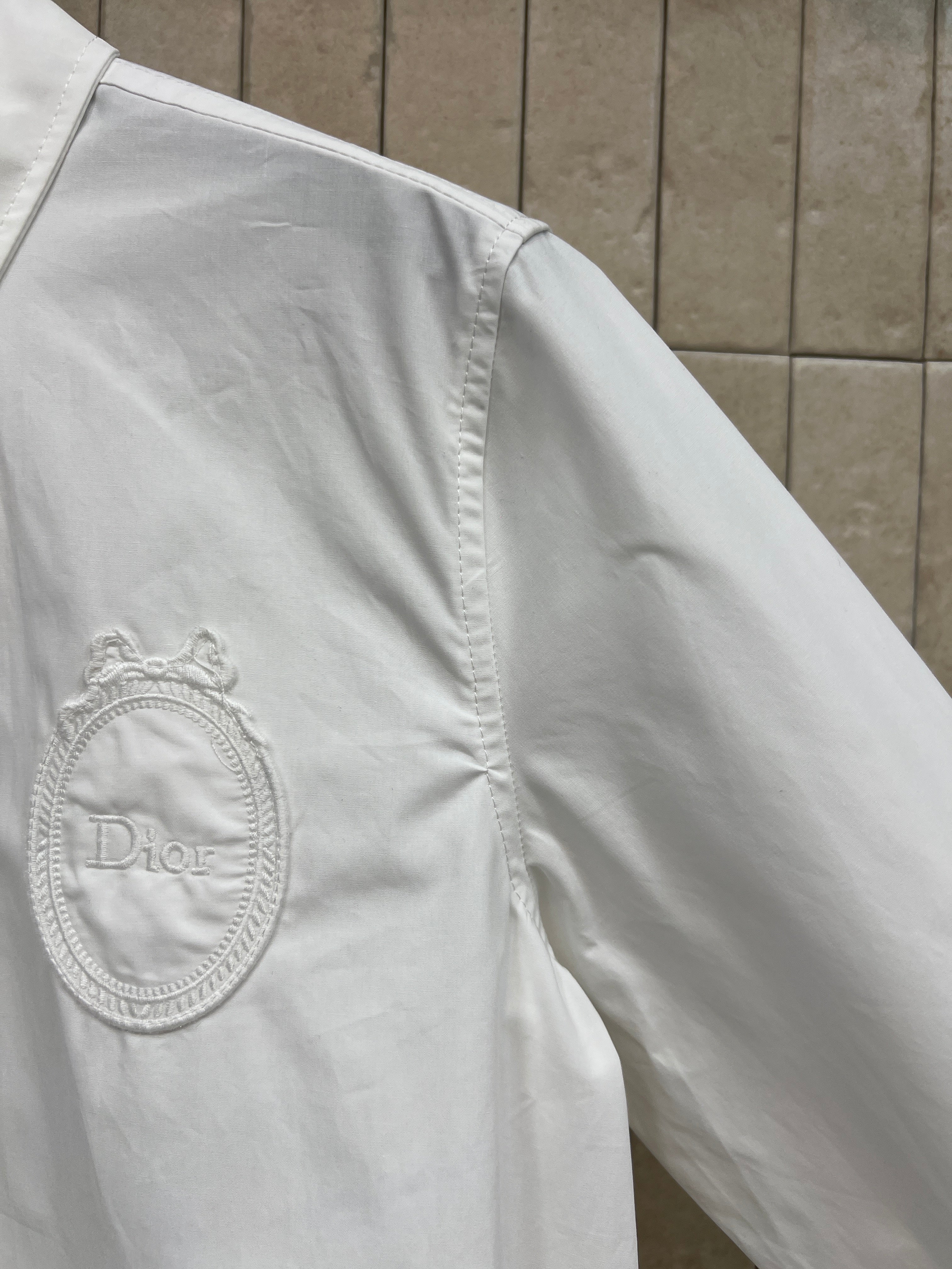DIOR 26S CD HERITAGE SHIRT IN WHITE 7626
