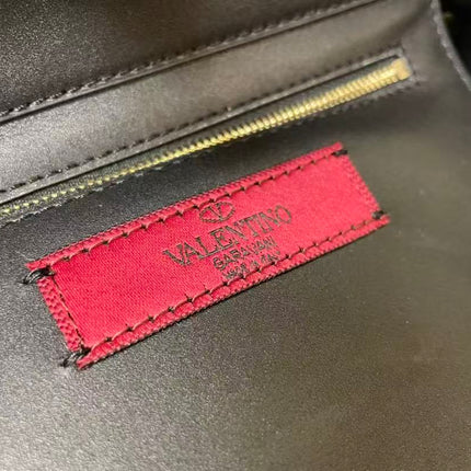 VALENTINO 26S GARAVANI ROCKSTUD TOTE GOLD TONE IN BLACK