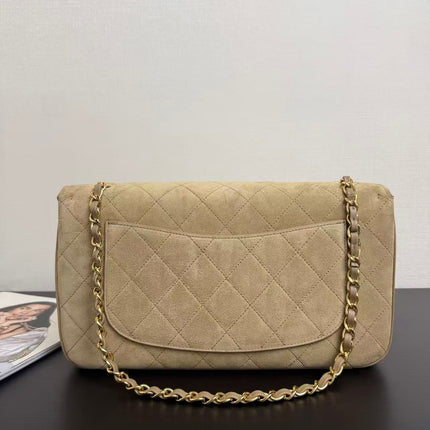 CHANEL 26 CLASSIC FLAP IN BEIGE SUEDE 30726