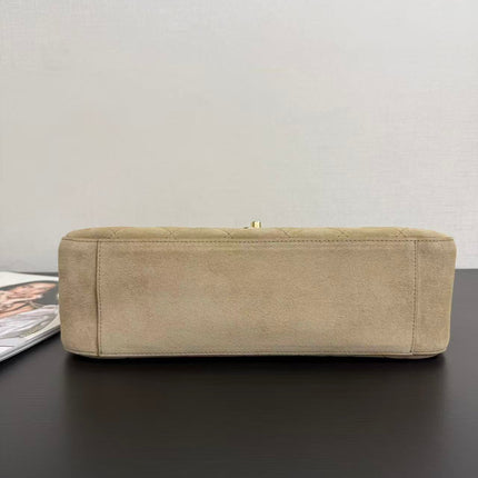 CHANEL 26 CLASSIC FLAP IN BEIGE SUEDE 30726