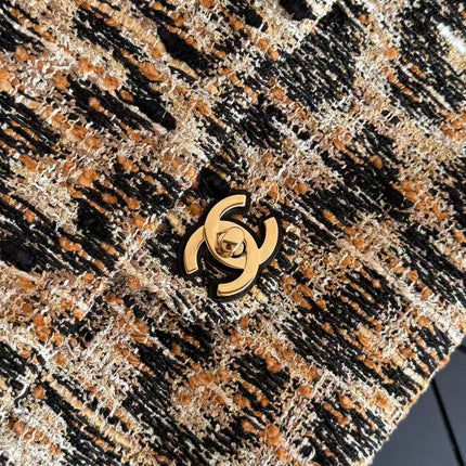 CHANEL 26S CLASSIC FLAP BAG IN LEOPARD TWEED