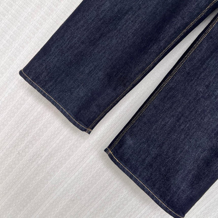 CHANEL 26S WIDE-LEG CARGO JEANS IN DARK BLUE DENIM