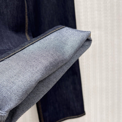 CHANEL 26S WIDE-LEG CARGO JEANS IN DARK BLUE DENIM