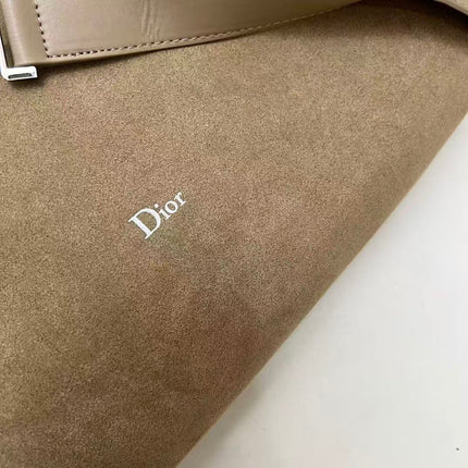 DIOR 26S HOBO BAG 40 IN DARK BEIGE SUEDE