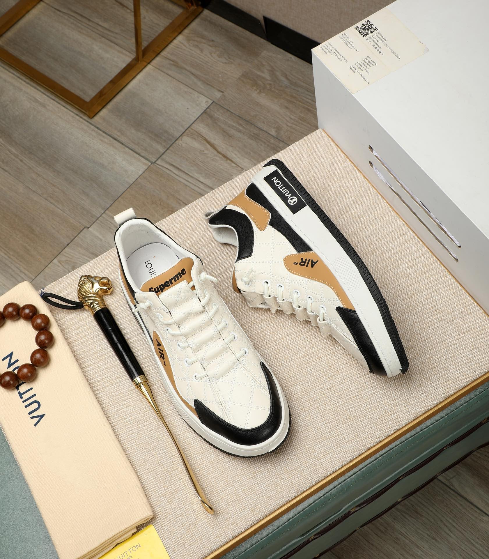 LV AIR SUPERME SNEAKER WHITE
