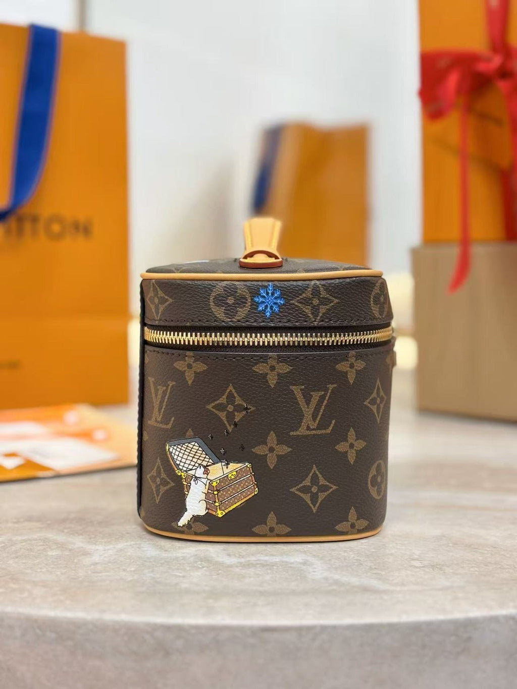 LV MINI VANITY 20 IN BROWN MONOGRAM COATED CANVAS