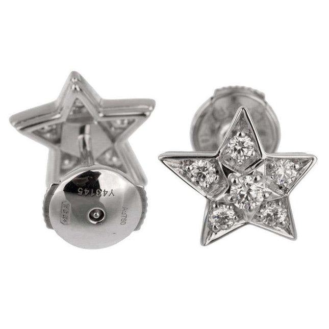 COMETE GEODE SMALL EARRINGS SILVER DIAMOND