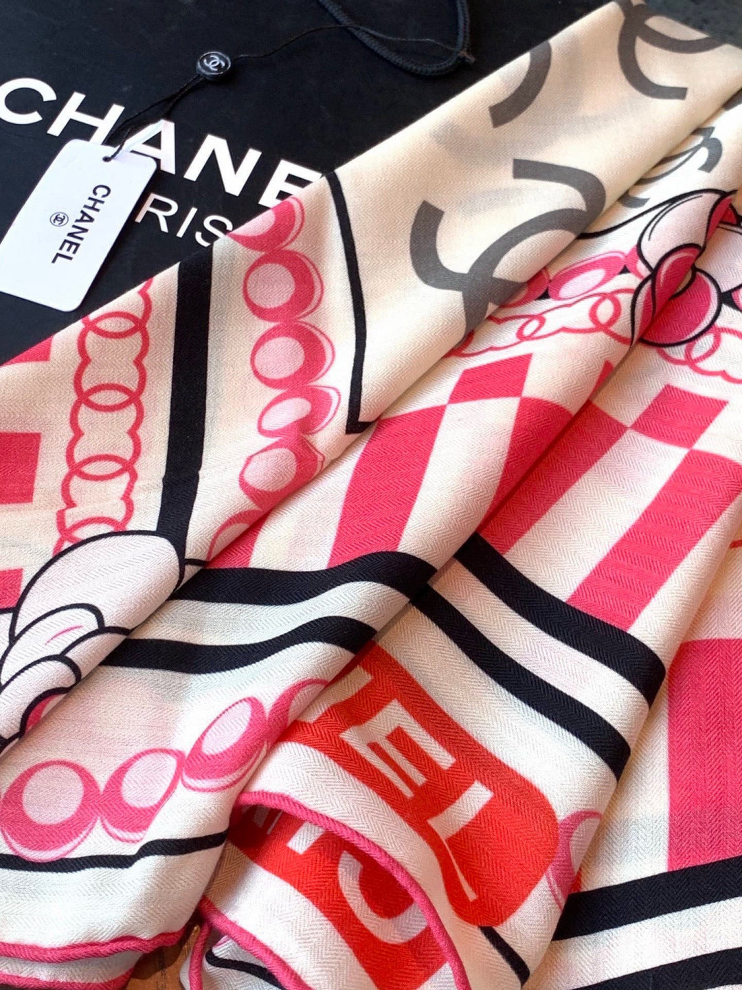 CHANEL 26S SCARF 135 IN CASHMERE AND SILK 306115