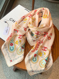 CHANEL 26S SCARF 135 IN CASHMERE AND SILK 306129