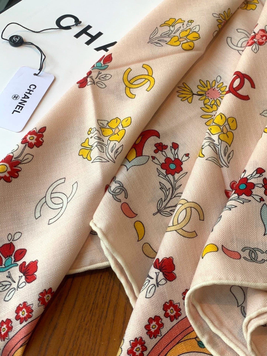 CHANEL 26S SCARF 135 IN CASHMERE AND SILK 306129