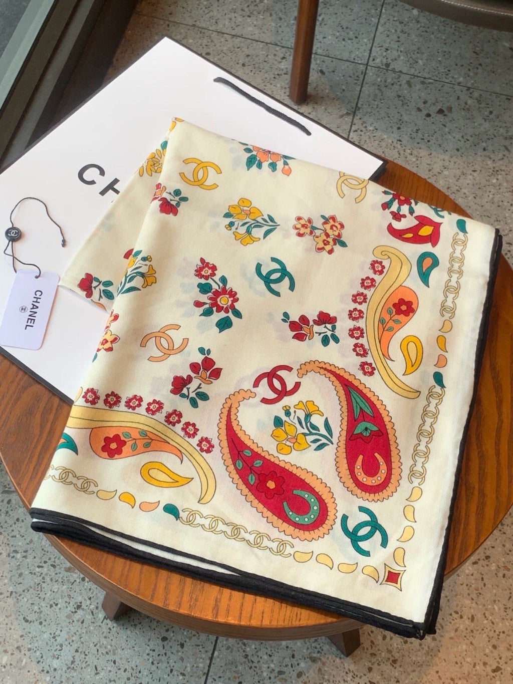 CHANEL 26S SCARF 135 IN CASHMERE AND SILK 306130