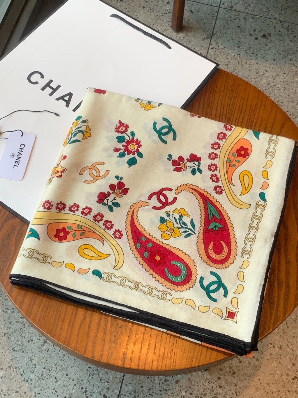 CHANEL 26S SCARF 135 IN CASHMERE AND SILK 306130