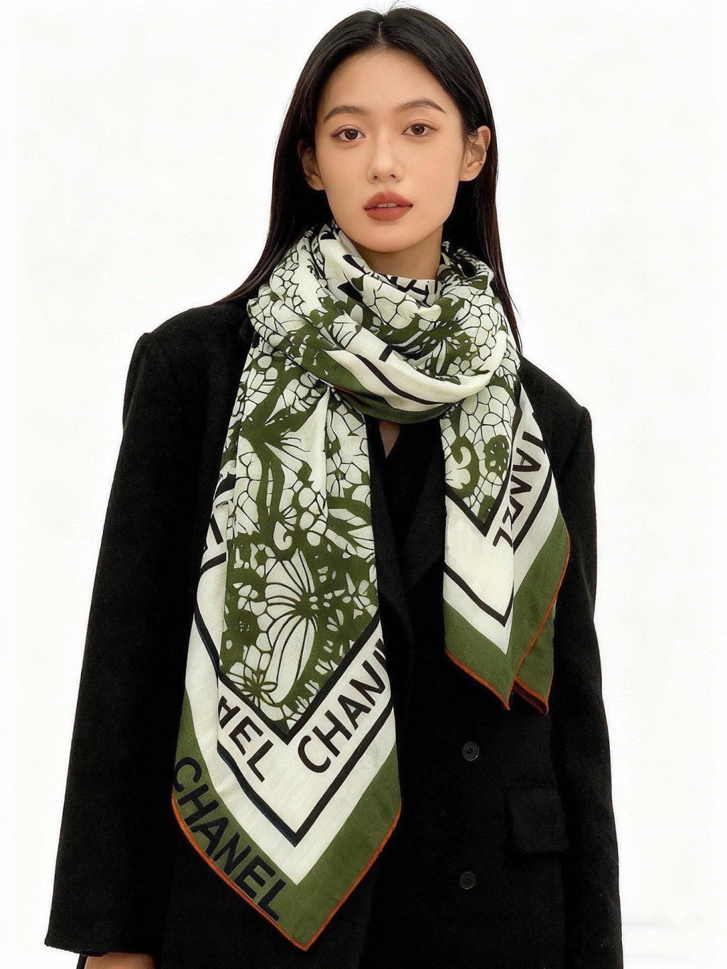 CHANEL 26S SCARF 135 IN CASHMERE AND SILK 306133