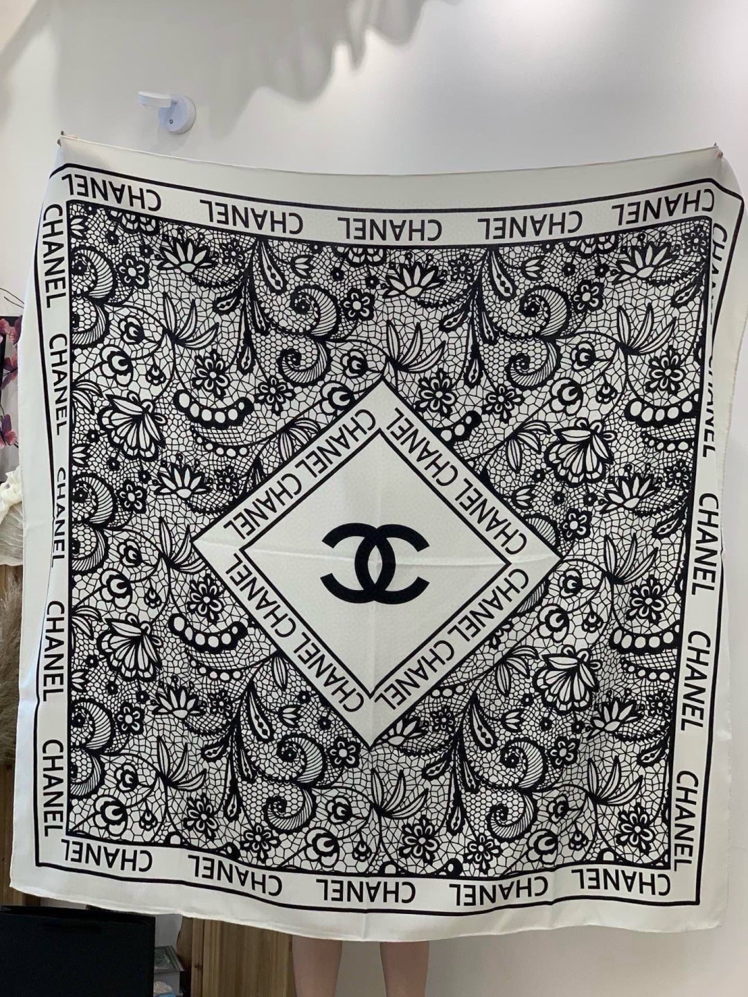 CHANEL 26S SCARF 135 IN CASHMERE AND SILK 306134