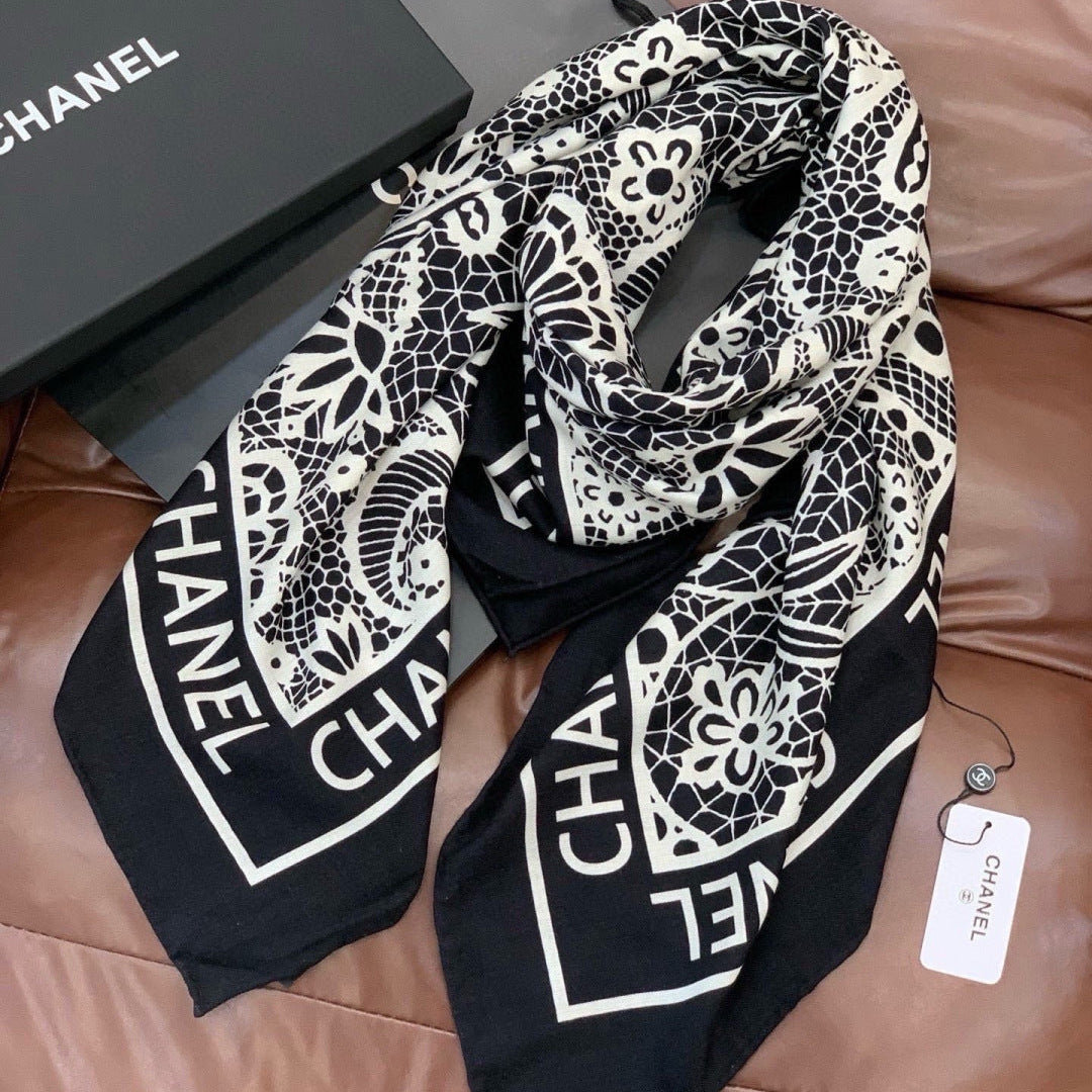 CHANEL 26S SCARF 135 IN CASHMERE AND SILK 306135