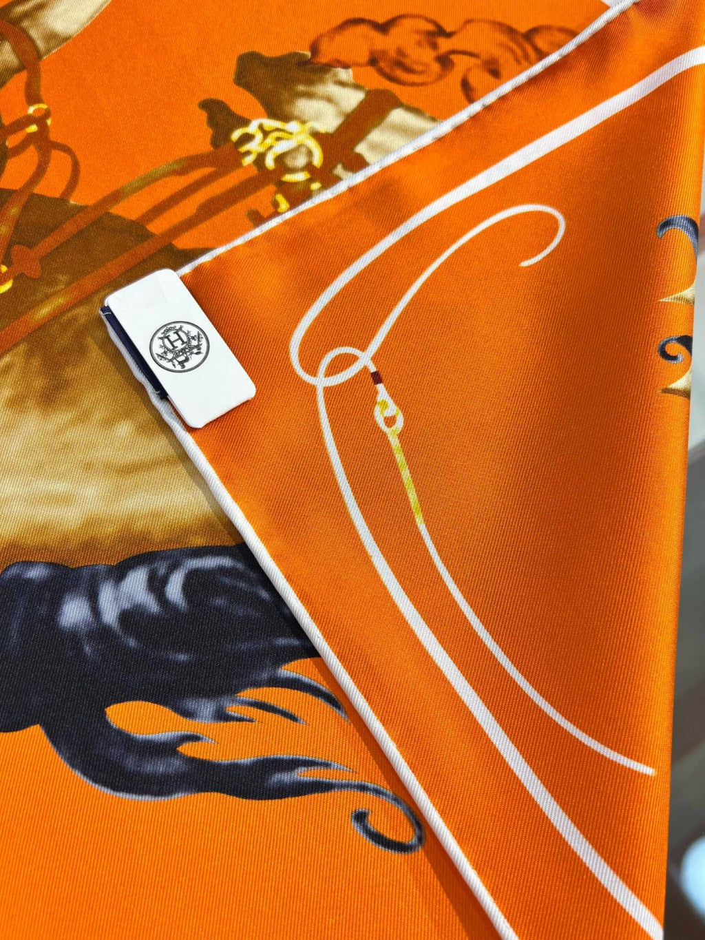 HERMES 26S PRINTED SQUARE SCARF 88 IN SILK 309923