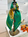 HERMES 26S PRINTED SQUARE SCARF 88 IN SILK 309924