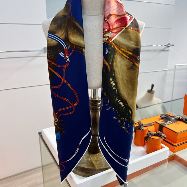 HERMES 26S PRINTED SQUARE SCARF 88 IN SILK 309925