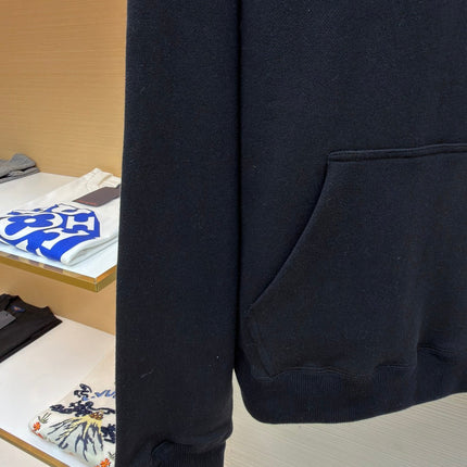 CHROME HEARTS CEMETERY CROSS SEVEN-11 HOODIE IN BLACK