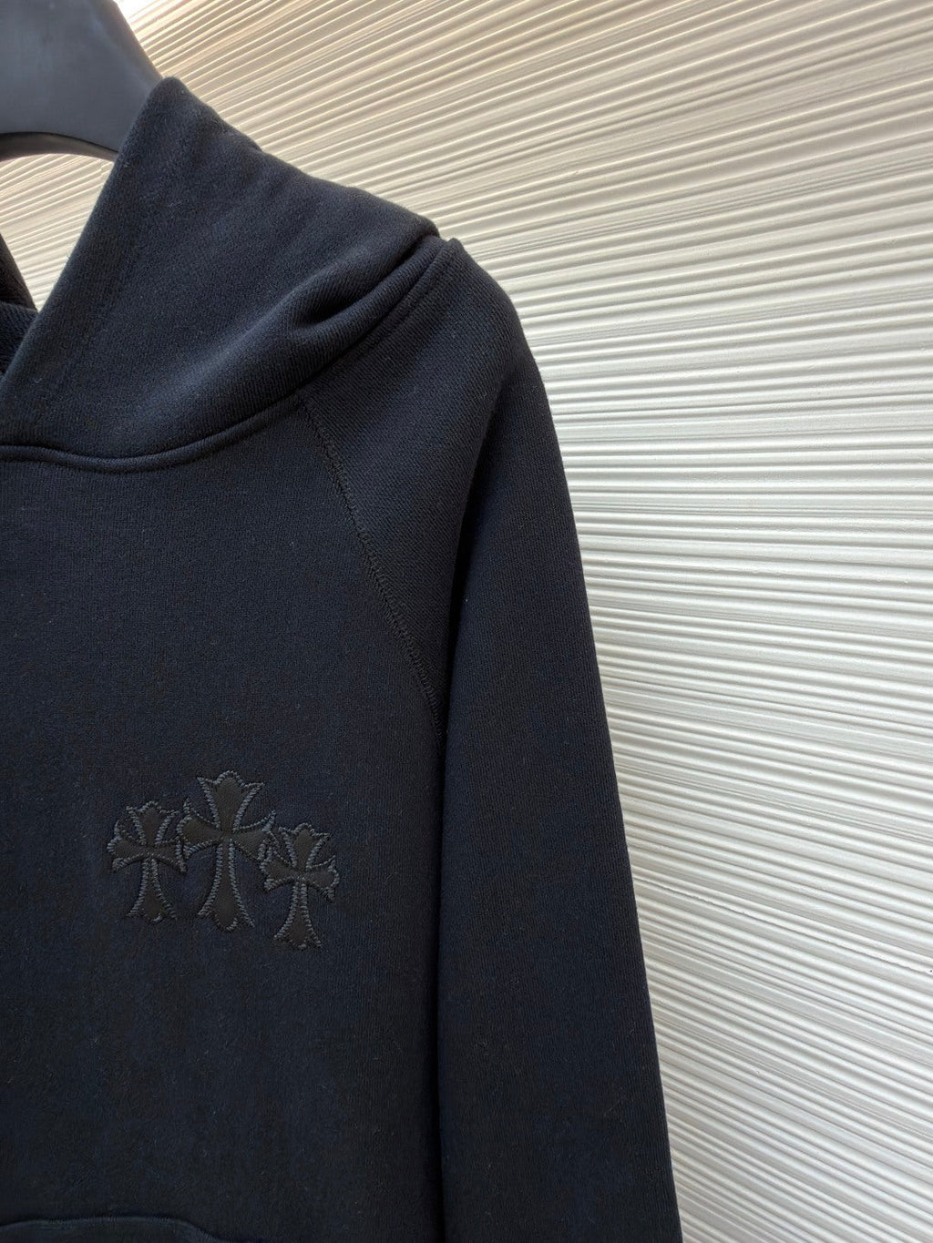 CHROME HEARTS CEMETERY CROSS SEVEN-11 HOODIE IN BLACK