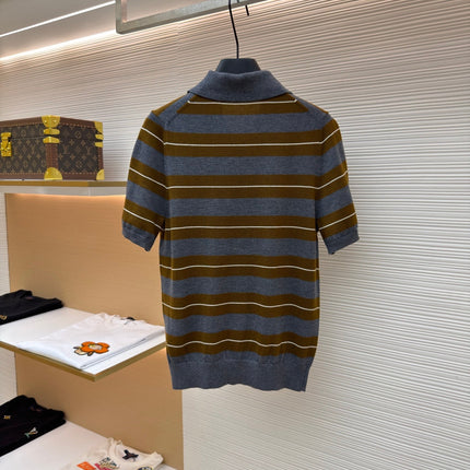 MIUMIU 26S SHORT-SLEEVED KNIT POLO SHIRT STYLE 1090