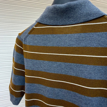 MIUMIU 26S SHORT-SLEEVED KNIT POLO SHIRT STYLE 1090
