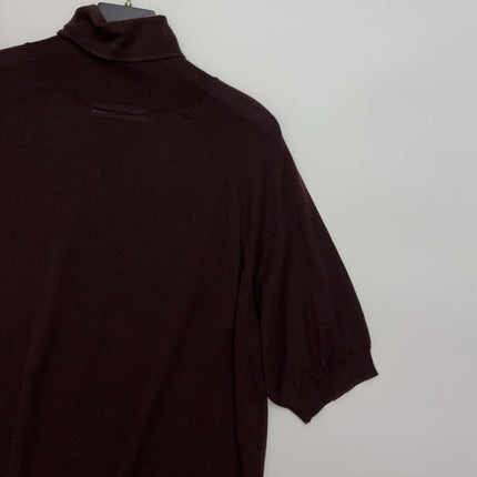 PRADA 25S SHORT-SLEEVE KNIT TURTLENECK 547