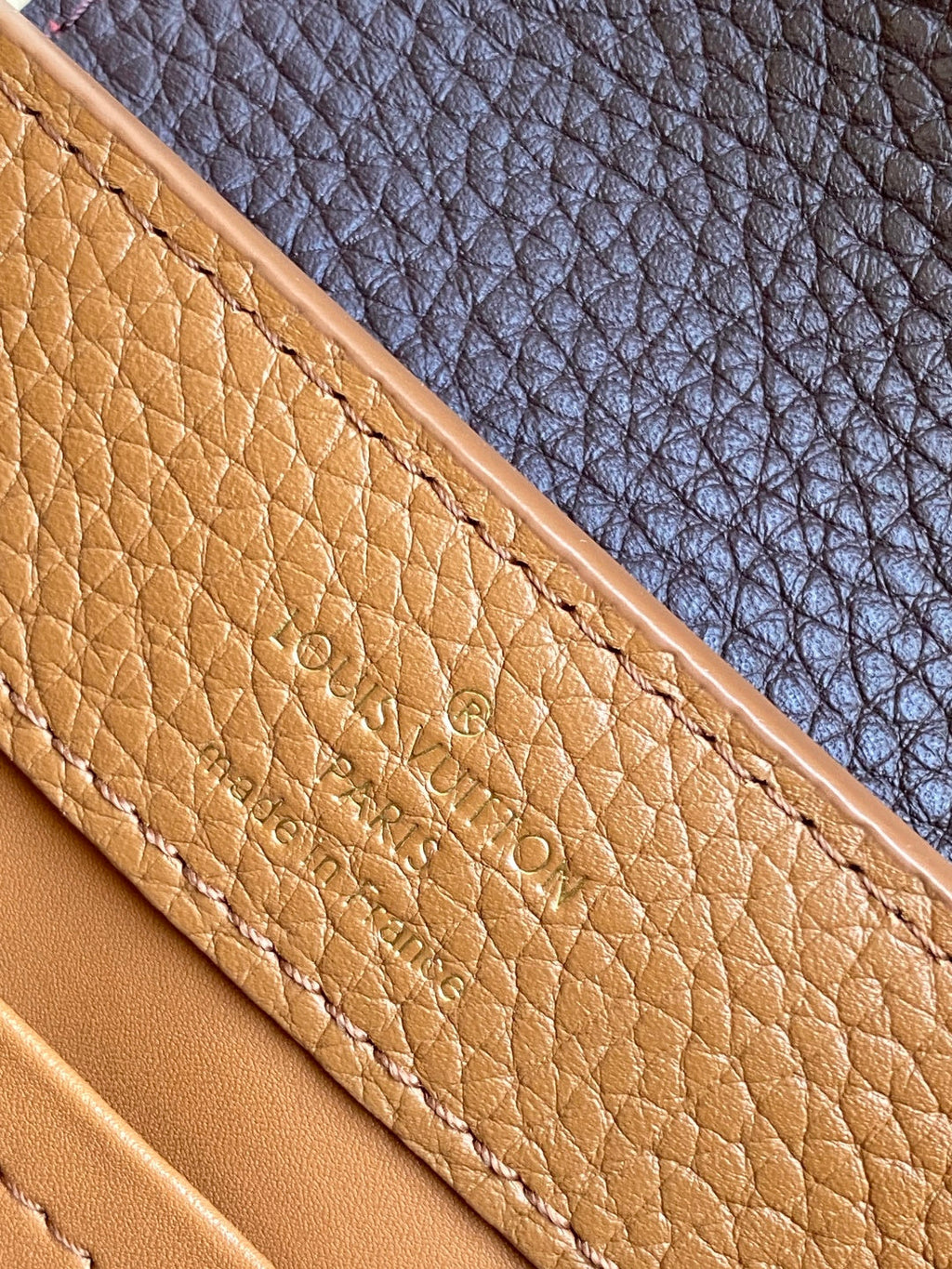 LV 26S CAPUCINES BAG 21 IN BROWN TAURILLON CALFSKIN