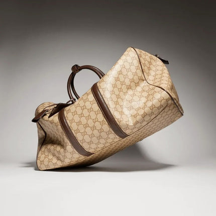 GUCCI 26S DUFFLE BAG 52 IN BEIGE CANVAS