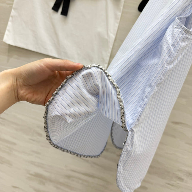 CHANEL 26S SLEEVELESS SHIRT COLLAR TOP STYLE 1196