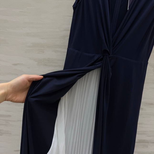 RALPH LAUREN 26S COLOR BLOCK MAXI SLIT DRESS 435