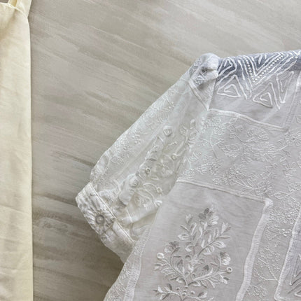 CELINE 26S EMBROIDERED SHORT-SLEEVE SHIRT 450