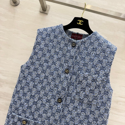 GUCCI 26S SLEEVELESS TWEED VEST 428