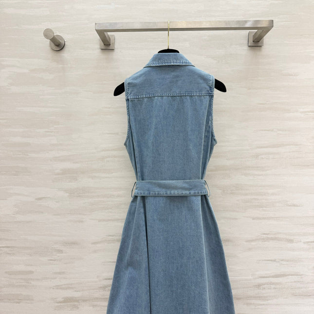 RALPH LAUREN 26S SLEEVELESS DENIM SHIRT DRESS 306