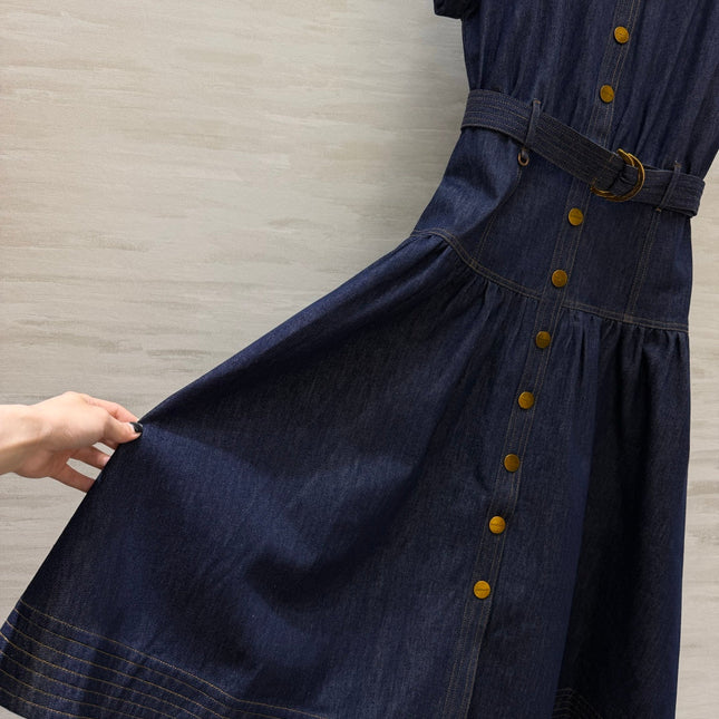 ZIMMERMANN 26S BELTED BUTTON-FRONT MIDI DRESS 279