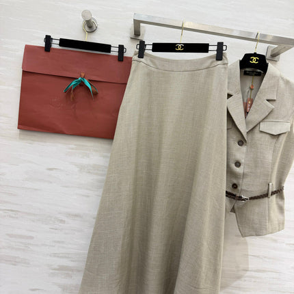 LORO PIANA 26S SLEEVELESS VEST & MAXI SKIRT SET 892