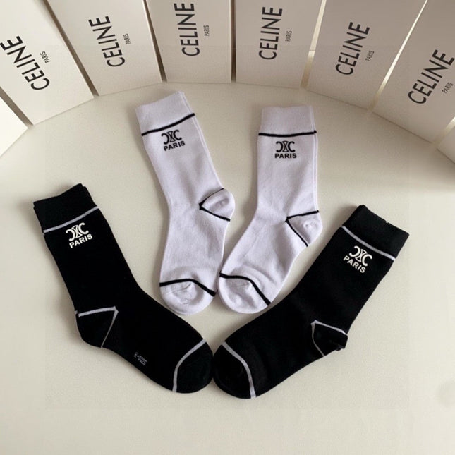 CELINE 26S CREW SOCKS 493556 (1 BOX)