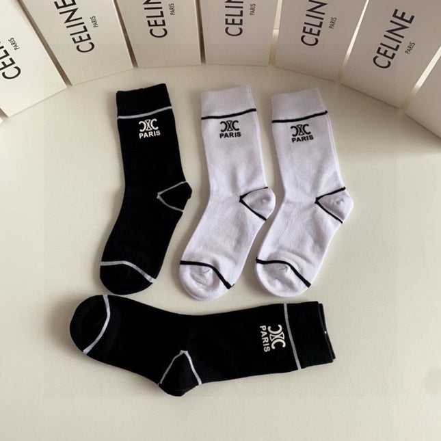 CELINE 26S CREW SOCKS 493556 (1 BOX)