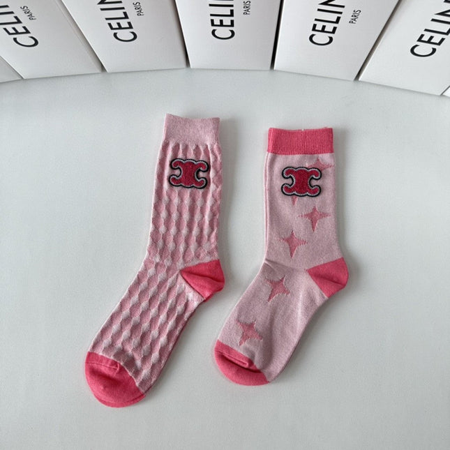 CELINE 26S CREW SOCKS 494264 (1 BOX)