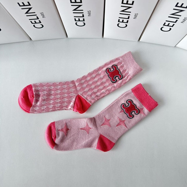 CELINE 26S CREW SOCKS 494264 (1 BOX)
