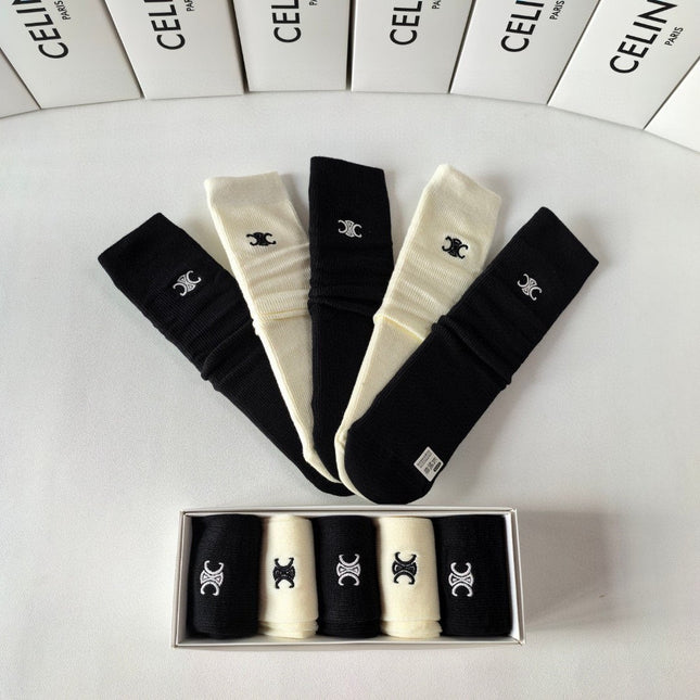 CELINE 26S CREW SOCKS 546750 (1 BOX)