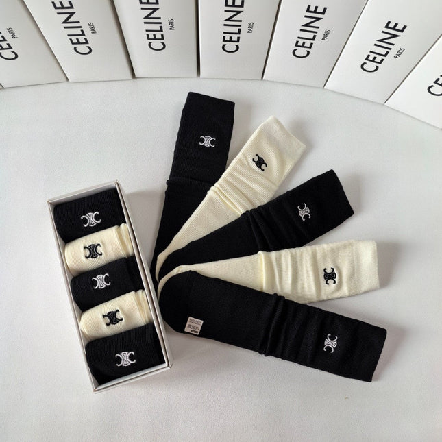 CELINE 26S CREW SOCKS 546750 (1 BOX)