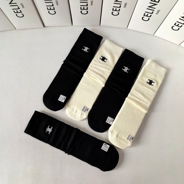 CELINE 26S CREW SOCKS 546750 (1 BOX)