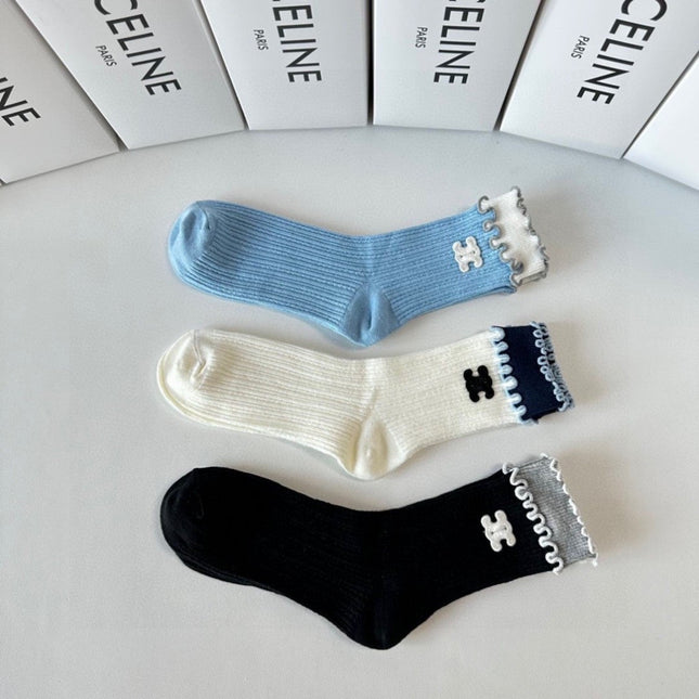 CELINE 26S CREW SOCKS 520266 (1 BOX)