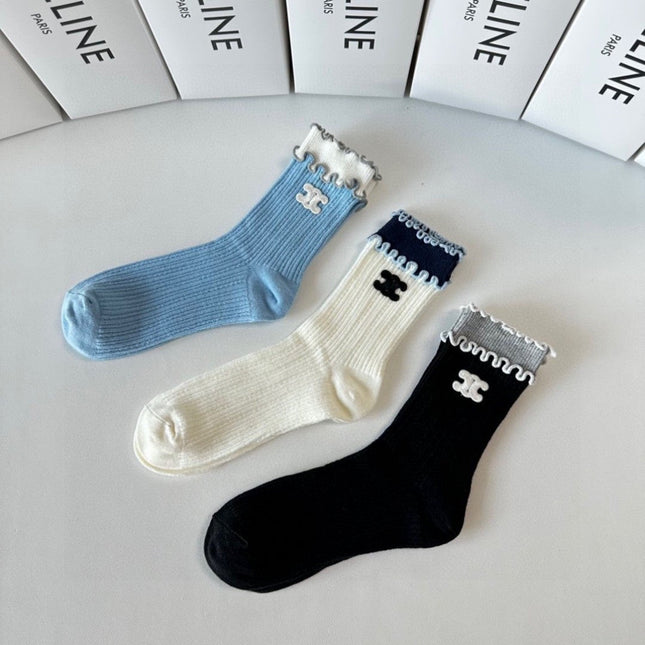 CELINE 26S CREW SOCKS 520266 (1 BOX)
