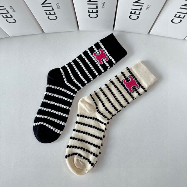 CELINE 26S CREW SOCKS 520270 (1 BOX)