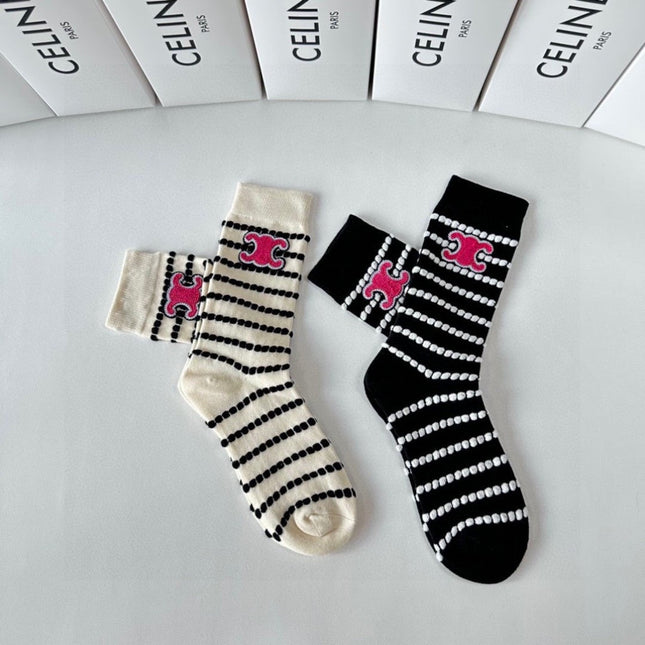 CELINE 26S CREW SOCKS 520270 (1 BOX)