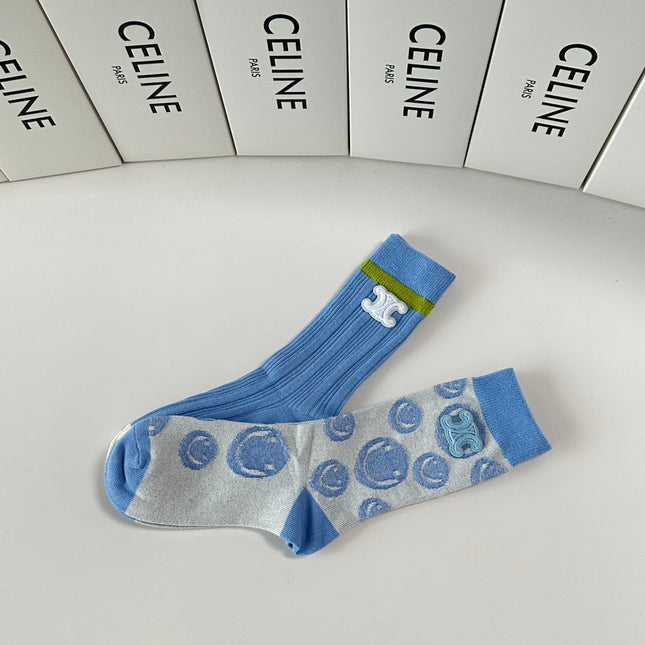 CELINE 26S CREW SOCKS 903940 (1 BOX)