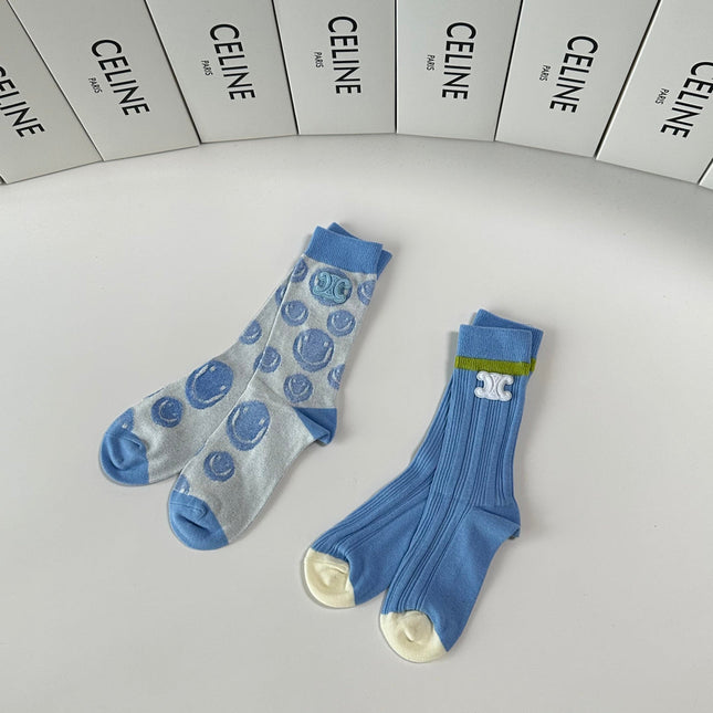 CELINE 26S CREW SOCKS 903940 (1 BOX)